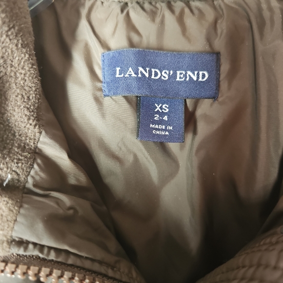 Lands End Women's Winter Puffer Coat Down/Feather insulation Brown - Picture 3 of 10